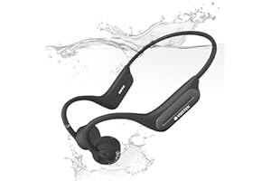 Voistek Cuffie Conduzione Ossea, IP68 Impermeabili Subacquee per Piscina e Nuoto, Bluetooth 5.4 con Lettore MP3 Built-in 32G Memoria, Auricolari Sportive per Surf, Corsa, Ciclismo