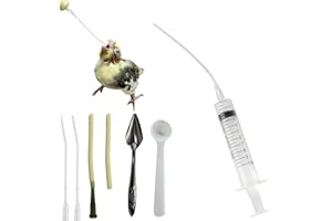 FLYSAVVY Tuyau d'alimentation pour jeunes oiseaux - Comprend une seringue de 10 ml avec tuyau, accessoires pour pigeons - Outil d'alimentation à la main pour bébés oiseaux et perroquets, lait, eau, médicaments