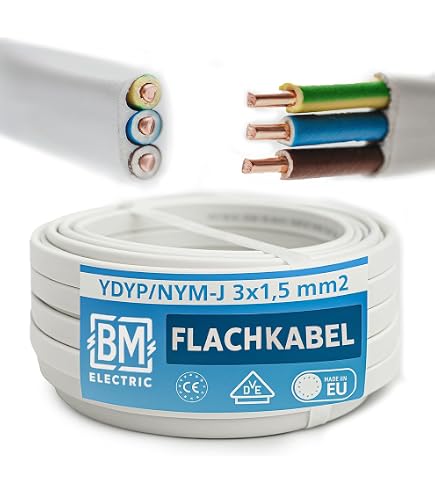 YDY NYM-J 3x1,5 Mm² Elektrokabel, 25 M Ring, Für Feuchträume & Unterputz