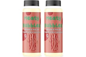 Meaty Bubbles Bubbles For Dogs MULTIPACK x 2, Dog Toys, Pet Bubbles Blowing Bubbles, Pet Toys, Dog Interactive Toys, Birthday Gifts For Dogs NON TOXIC, VEGAN FRIENDLY ((SMOKEY BACON PACK OF 2)))