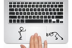 Herngee matchman Silhouette en Macbook vinyle Peau Autocollants （noir）