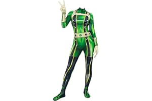 JILIJIA Asui Tsuyu - Disfraz de anime My Hero Academia, overol verde para Halloween para adultos