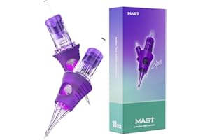 MAST TATTOO Mast Cyber Agujas de Cartucho de Tatuaje #12 Tattoo Cartridge Needles Round Liner 1201RL Bugpin 0.35mm para Suministro de Cartuchos Tatuajes Temporales(1-PM-1201RL)
