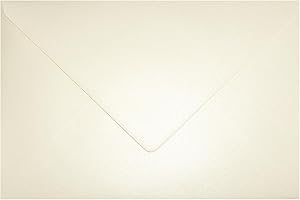 Netuno 25 sobres nacarados cremosos DIN C5 162x229mm 120g Aster Metallic Cream con solapa engomada puntiaguda sin ventana para invitaciones boda Navidad cumpleaños tarjetas fiestas cartas bricolaje