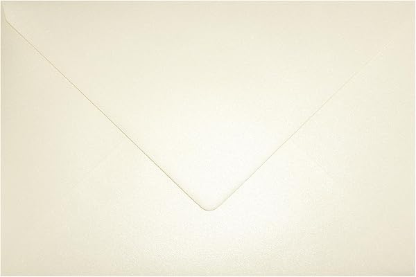 Netuno 25 grandes enveloppes nacrées crème C5 229x162 mm chic et raffinées | 120g Aster Metallic Cream · grandes enveloppes sophistiquées et distinguées pour mariage, faire-part de mariage & baptême