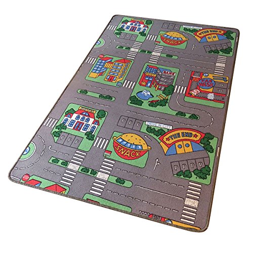 Preisvergleich Produktbild Tapis de jeu enfant - ville 100 x 150 cm