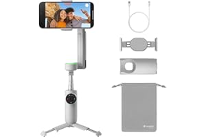 Insta360 Flow Pro - KI-gestützter Smartphone-Gimbal-Stabilisator mit 3-Achsen, Apple DockKit-Integration, Unbegrenztes 360°-Schwenk-Tracking, Stativ integriert, Zusammenklappbar & mobil