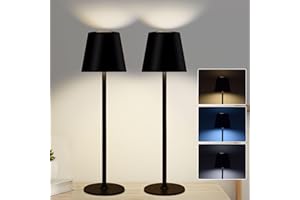 Jueholla 2 Lámparas de Mesita de Noche sin Cable, Lámparas LED Recargable con Batería 5200mAh, IP54, Puerto de Type-C, Lampara de Mesa LED Recargable para Dormitorio (2 Piezas)