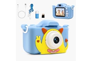CUSTOM CATCH Kids Camera - Kids Camera for Girls, 1080P HD Kids Digital Camera with 32GB Card, 2.0 Inch Screen Selfie Childrens Camera for Age 3-12 Years Old Boys Girls Birthday Christmas Kids Toys Gifts Present