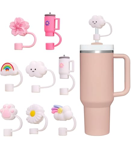 Set Accessori Stanley Cup 8 Pezzi - Stivale Silicone, Cinturino, Copertura Cannuccia, Ciondoli - Foto 9