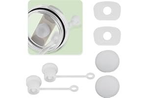 Nearockle 6 sztuk silikonowych pokrywek na słomkę, ochrona przed wyciekiem, kompatybilne z Stanley Quencher H2.0, 30oz, 40oz / 40 oz (przezroczysta)