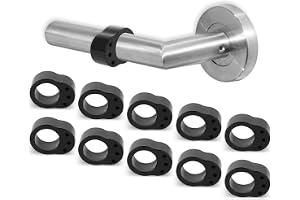 Jeffdad 10 stycken dörrstopps-handtag, O-formad dörrhandtag, högelastiskt skydd, PVC, stopp, dörrhandtag