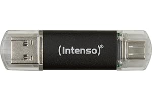 ‎INTENSO Intenso Twist Line 64 GB, Dual USB-Stick 3.2 Gen 1x1, USB-C und USB-A, 70MB/s, Anthrazit