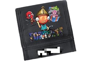 POONGNEE Cartoon Slim Canvas Tri-Fold Wallets with Card Slots Holder and ID Window for Teen Boys Girls Kids Wallet Purse Gift, Multicolor, Style 2