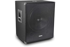 VONYX 18" Passive Subwoofer Speaker 1000W Deep Low Bass with Built-in Low-Pass Filter - Ideal for DJ, Disco, Club, Home Studio & Live Event Use
