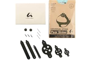 ‎FISHSTONE FISHSTONE’s Steinmontage zum Werfen, Ablegen und Absenken | LOOP-Kit Universal Stone Pear Sinker | Karpfenangeln, Allroundangeln, Flussangeln | Angelgewicht, Alternative zum Angelblei
