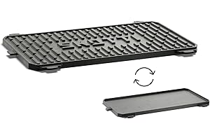 SKOTTI Kast, Gusseiserne Grillplatte für SKOTTI Grill, Plancha, Griddle, Sehr massives Material, für Fleisch, Fisch und Gemüse - Skotti Grill Zubehör