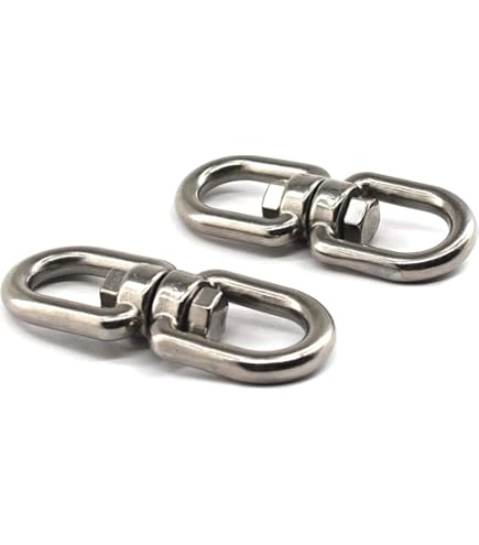 Anello Girevole Acciaio Inox AISI316 - Doppio Occhiello Per Carichi Fino A 300kg - Foto 2