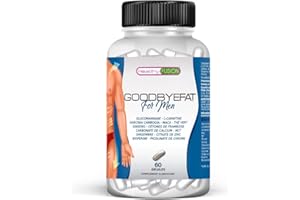 HEALTHY FUSION GOODBYE FAT FOR MEN | Puissant amincissant pour hommes | Brûleur de graisse | Réducteur d'Appétit | Stimule le métabolisme | Améliore votre apparence en éliminant la graisse et les kilos | 60 unités