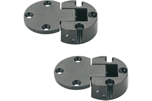 Gedotec Lot de 2 charnières à rabat Plano-Medial pour clapets en bois | Acier bruni | Angle d'ouverture 90°