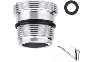 HUGWAIT Adapter do kranu z mieszaczem M18.5 - M22 do Ikea, Grohe, Neoperl Tj, filtr Brita, metalowe złącze kranu do podłączenia napowietrzaczy do kranu