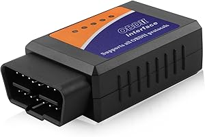 COALWOP OBD2 Bluetooth Adapter V1.5-1.9 OBD2 Diagnosegerät für Alle Fahrzeuge OBD-ii Diagnosewerkzeuge 12V Isoliert und Flammsicher ELM327 Kompatibel für Auto-Diagnose