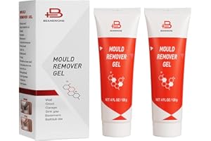 Beanewone Mould Magic, 2 x 120g Mold Remover Gel for Washing Machine Gasket, Refrigerator Strip, Sink, Tub and Toilet Caulk, Wall