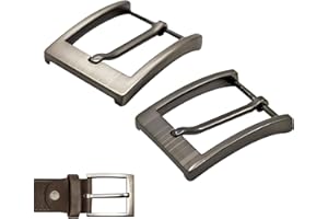 Kmuqshy 2 Piezas Hebilla de Cinturón de Metal, Reemplazo de Hebilla Cuadrada para Cinturón de 38-40 mm (1,5 Pulgadas) para Hombres y Mujeres, Accesorio para Cinturones de Piel y Tela