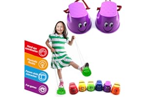 Boxwizard 2 Paires de Bergeronnettes en Pot de Couleur Aléatoire Chariots de Marche en Plastique Extra épais pour Enfants échasses Antidérapantes avec Bord en Caoutchouc épaissi Enfants(comme montré)