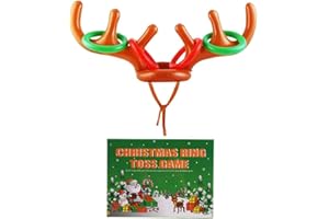 LOKIPA Christmas Inflatable Reindeer Antler Ring Toss Games For Christmas Family Party Fun Games