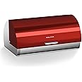 Morphy Richards 46241 Accents Roll Top Bread Bin, Stainless Steel, Red