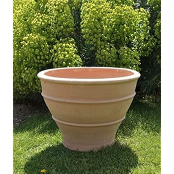 Handgefertiger Terracotta Topf Pflanzgefäß aus Kreta, 50