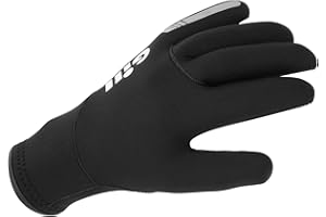 Gill 3mm Double Lined Neoprene Gloves - Thermal Protection & Silicon Palm Grip for Watersports Paddleboard SUP Wild Swimming