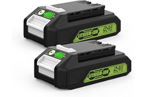 Energup 24 V Battery for Greenworks 24 V Li-Ion Replacement Battery G24B2 G24B4 Compatible with Greenworks 24 V Battery Tools Pack of 2