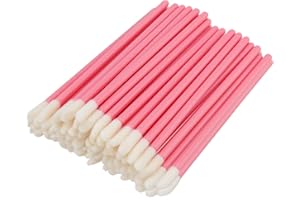 ZEONHEI 300 PCS 95mm Disposable Lip Brushes, Lip Gloss Brush Lipstick Concealer Brushes, Pink Lip Wands Applicator Tool for Lips, Makeup Application