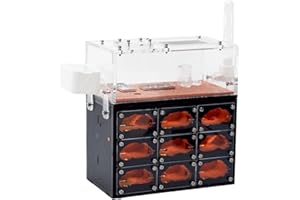 RIMSUNTA Ant Farm with LED Lights – 3-Layer Ant Nest with Natural Tunnels – Large Viewing Habitat for Ants – Educational Ant House