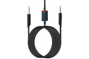 SPTSSWET Replacement Audio Cable Cord Compatible with Astro A40 A40TR A10 Gaming Headset with in Volume Control,6.5ft Black