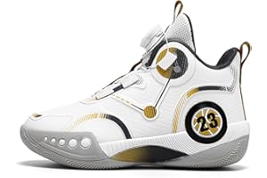 MEIJU Mateju Basketball Schuhe, Drehknopf Freizeit Basketballschuhe für Kinder, Outdoor Basketballschuhe, High Top Sportschuhe, Atmungsaktive Sneaker, Anti-Rutsch Turnschuhe