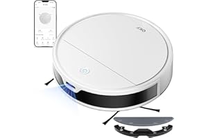 OKP K5 Ultra Robot Aspirapolvere e Lavapavimenti 5500Pa, Evitamento ostacoli PSD a 190°,170 Min, WiFi/APP/Alexa, Rilevamento Tappeti, Autocarica, Adatto per peli di animali e pavimenti duri, Bianco