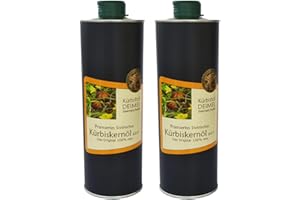 Kürbishof DEIMEL Steiermark/Austria - Oferta de ahorro 2 x lata de 1000 ml - Aceite de semillas de calabaza - Original de Austria - Directo del productor