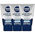 NIVEA MEN Dark Spot Reduction Face Wash 100 g (Pack of 3)| With Ginko and Ginseng Extracts for Clean, Healthy & Clear Skin | 