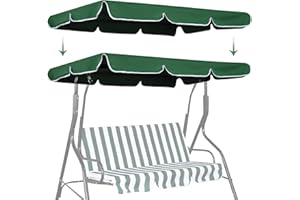 PORFOYO Hollywoodschaukel, Ersatzdach Universal, 195 * 125 * 15 cm Universal Sonnendach, Sonnendachfür Hollywoodschaukel Hollywoodschaukel Dachbezug Universal Sonnendach Für Hollywoodschaukel (Grün)