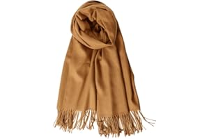 QBSM Womens Large Soft Wedding Evening Pashmina Shawls Wraps Scarfs for Christmas Gifts