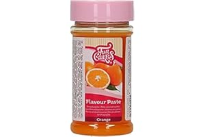 FunCakes Pasta Aromatizzante Arancia: Aromi Alimentari, Ottimo Gusto, Perfetto per Decorare Torte, Adatto per Pastella e Ripieni. 120 gr.