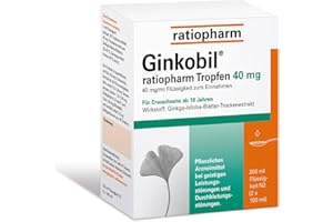 ‎RATIOPHARM Ginkobil® ratiopharm Tropfen 40 mg stärken die Gedächtnisleistung und Konzentrationsleistung* mit dem Extrakt aus Ginkgo biloba, 200 ml