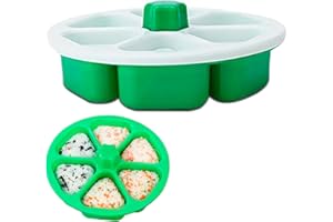 Sporgo Dreieckige Onigiri Form: 6 in1 Sushi Form Große Kapazität Onigiri Maker, Sushi Schimmel Onigiri Bento Maker, Onigiri Formen Set für Algenflocken, Algenblätter, frisches Gemüse