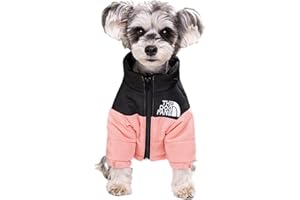 WEVGOUO Manteaux d'hiver Doudoune Blouson Pull-Overs Veste Vetement Polaire Petits Chiens Chiot Chat Chaton Pelucheux Chihuahua Yorkshire (4, S:Tour de Poitrine:40cm)