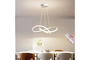 YLFXL LED Lampara Techo Colgante, 30W Lamparas de Techo Salon Colgantes Moderna Regulable, Altura Ajustable Lámpara Comedor, Plafon Led Techo Lampara Colgantes para Comedor Cocina Dormitorio Salon,50cm