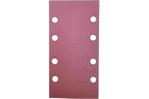 HOTCKB 30 Pezzi Dischi Carta Vetrata 185 x 93 mm Rettangolare Disco Abrasivo 8 Fori Dischi Abrasivi Grana 240
