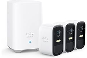 eufy Security eufyCam 2C Security Camera Outdoor, Home Security Camera Systems, 180-Day Battery Life, HD 1080p, IP67 Weatherproof, Night Vision, 3-Cam Kit, No Monthly Fee